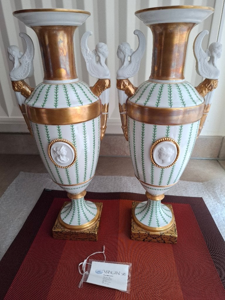 Porcelaine Arte mangani, 45 cm, Vase, Autres matériaux, De l'artiste lui-même