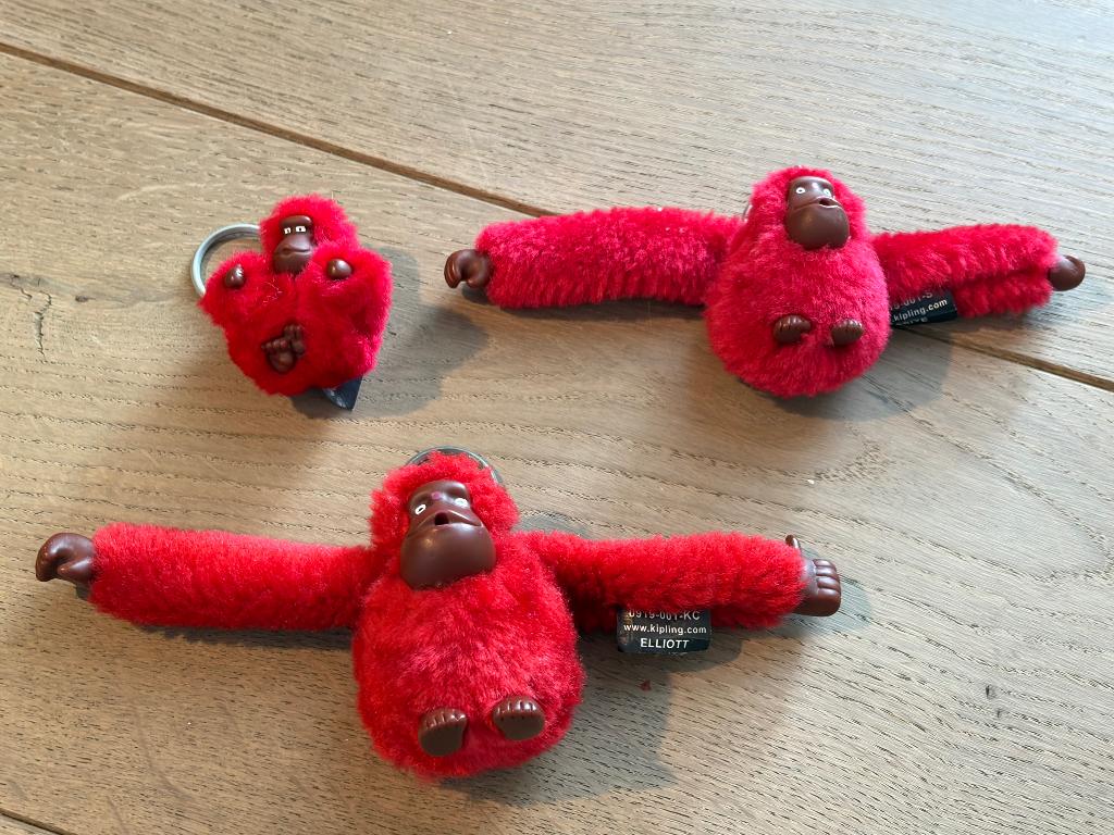 Set Kipling aapjes - 3 stuks, Ophalen of Verzenden, Zo goed als nieuw