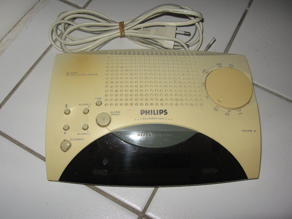 Réveil / radio électrique de marque Philips AJ 3250, Electroménager, Enlèvement ou Envoi, Utilisé, Digital