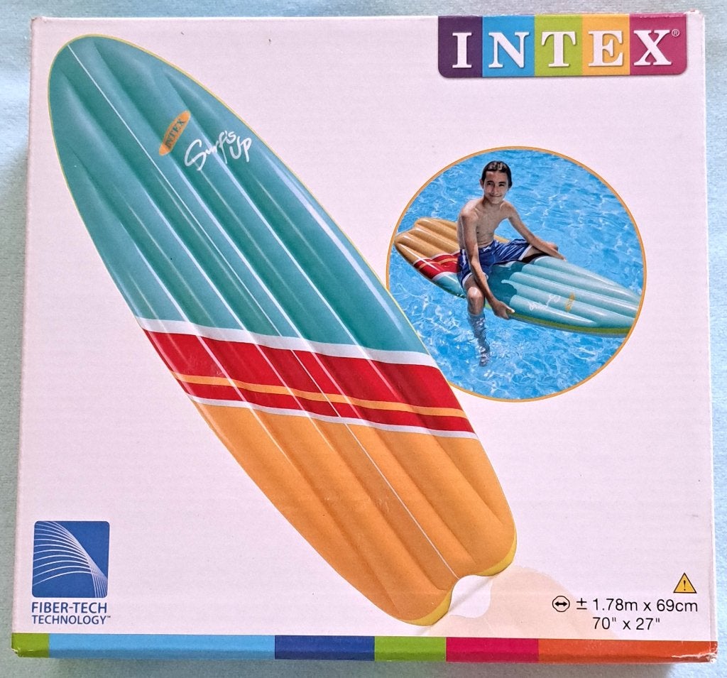 Opblaasbare matras - vorm is surfplank, Caravanes & Camping, Matelas pneumatiques, Enlèvement ou Envoi, Neuf, 1 personne