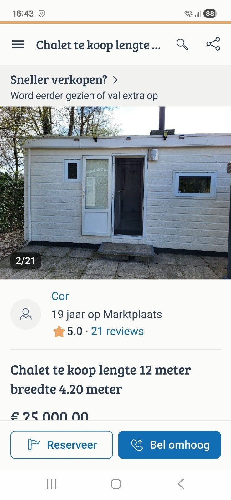 Chalet, Enlèvement, Comme neuf