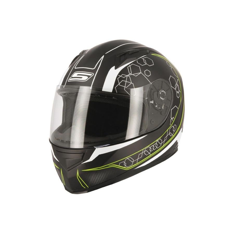 CASQUE S-Line – Intégral S448 Noir verte Graphique, Motos, Femmes, Casque intégral, Neuf, avec ticket, L