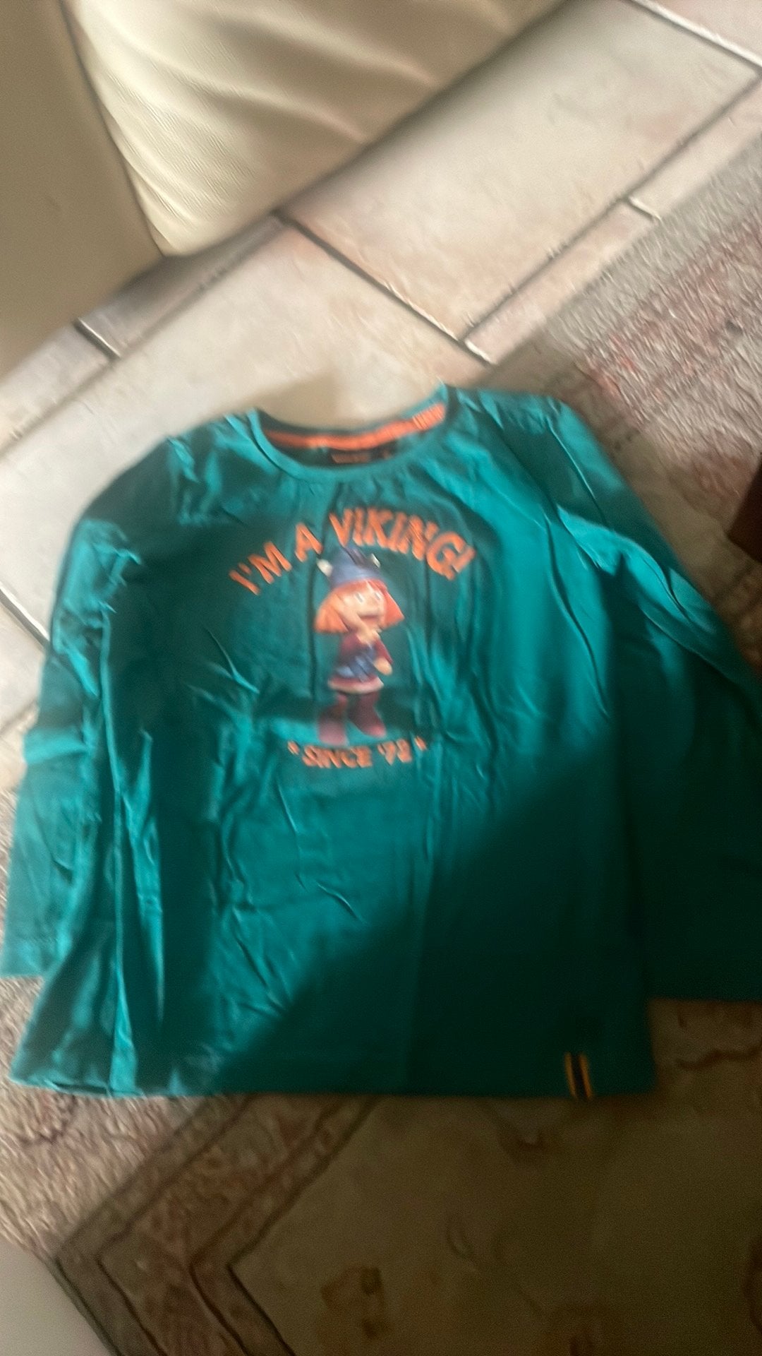Tshirt wickie de viking 122, Kinderen en Baby's, Kinderkleding | Maat 122, Ophalen, Zo goed als nieuw