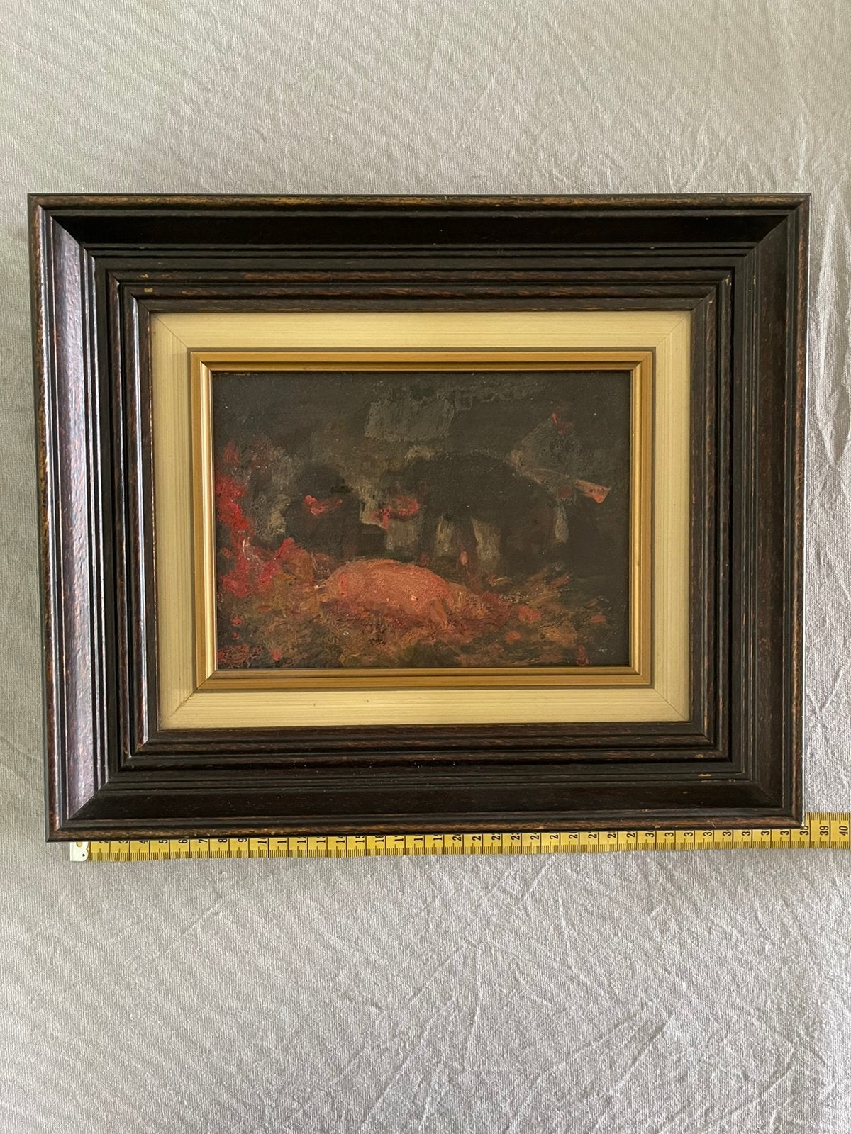 L'exploration, c'est massacrer — peinture à l'huile ancienne, Enlèvement
