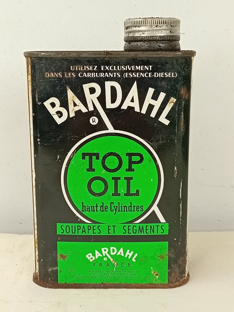 Bidon d'huile Vintage Bardahl Top, Collections, Enlèvement ou Envoi, Utilisé