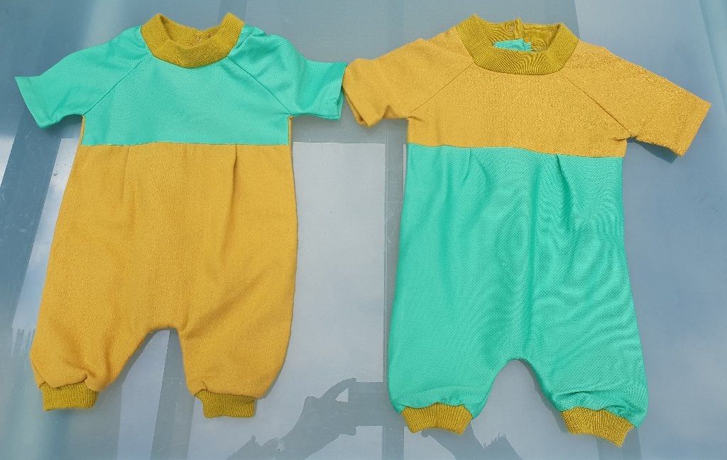 2 babypakjes maat 50 zelfgemaakt, Ophalen of Verzenden, Gebruikt, Jongetje of Meisje, Pakje