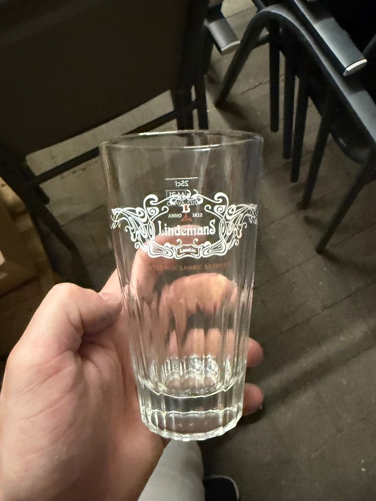 Glas lindemans recht, Verzamelen, Glas en Drinkglazen, Ophalen, Nieuw, Bierglas