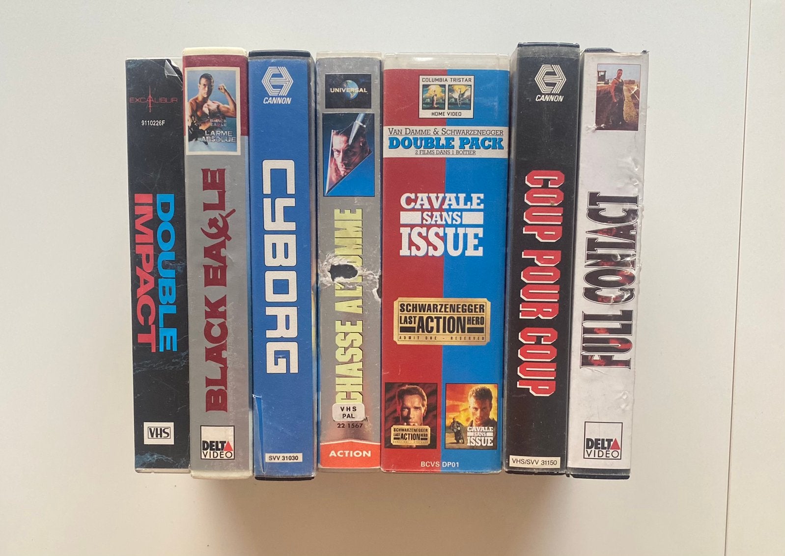 Lot 7 VHS film action / arts martiaux Jean Claude Van Damme, Enlèvement ou Envoi, Comme neuf