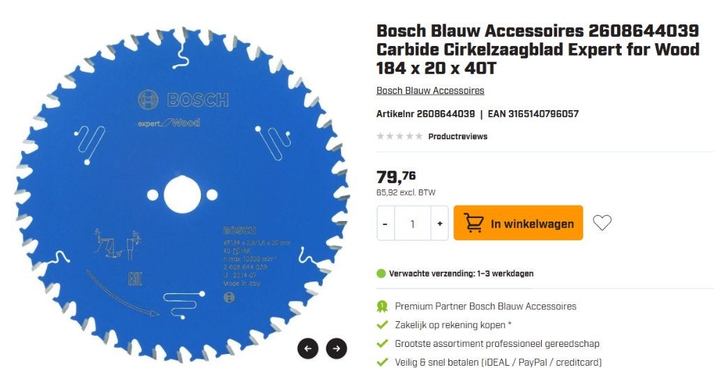 zaagblad bosch, Doe-het-zelf en Bouw, Gereedschap | Handgereedschap, Ophalen, Nieuw, Snijgereedschap, Bosch