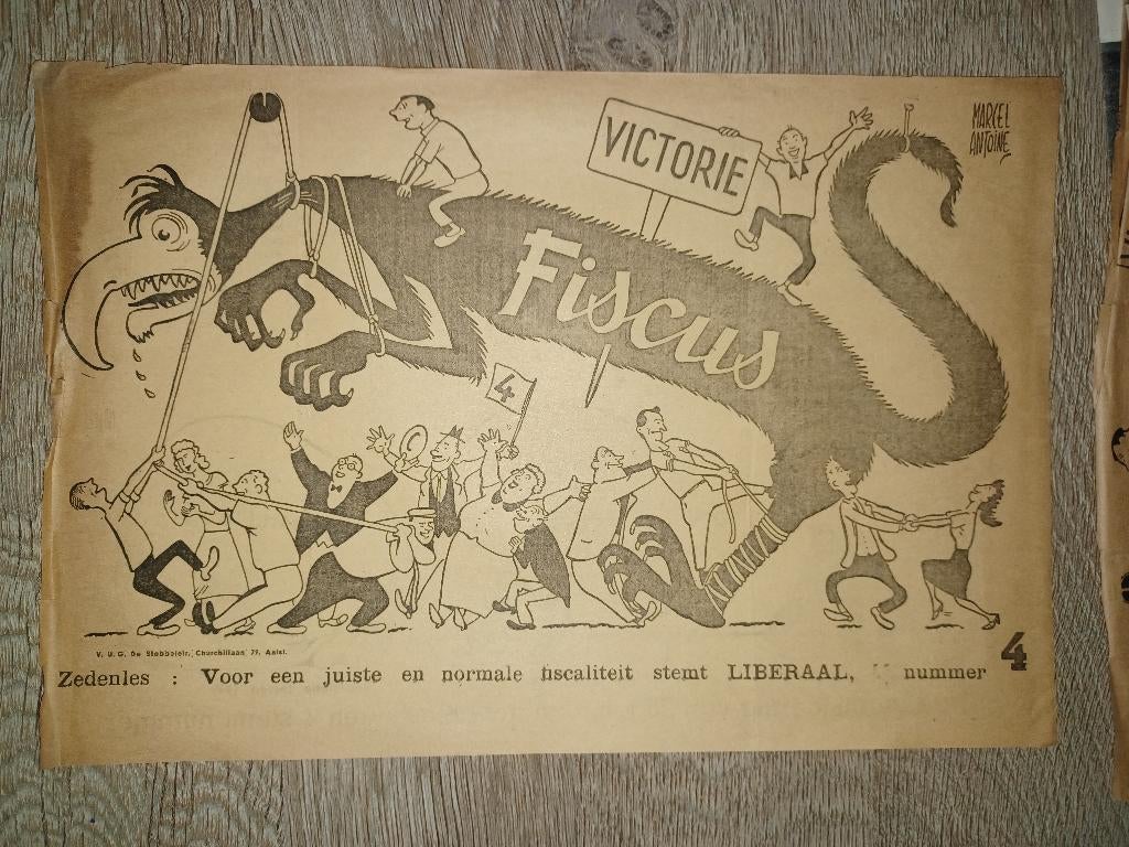 pamflet 1949 aalst liberaal kiezing ill. marcel antoine, Ophalen of Verzenden, Gelezen, Overige typen