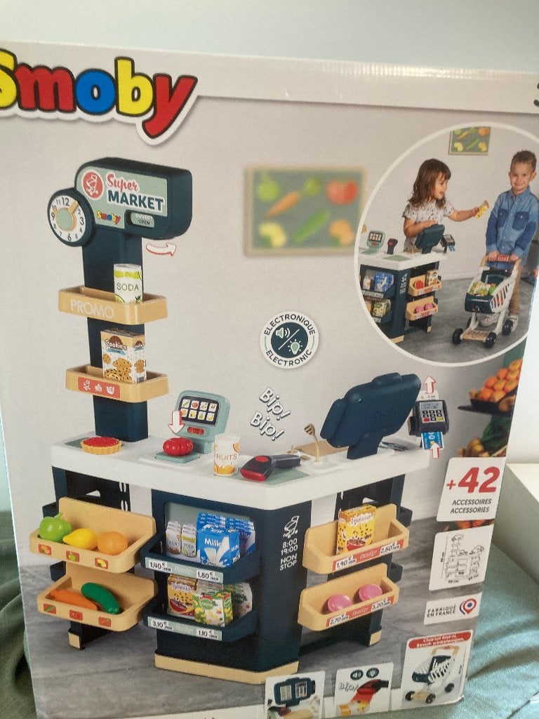 Smoby nieuw supermarket, Kinderen en Baby's, Speelgoed | Speelkeukens, Nieuw, Speelkeuken, Kunststof, Ophalen
