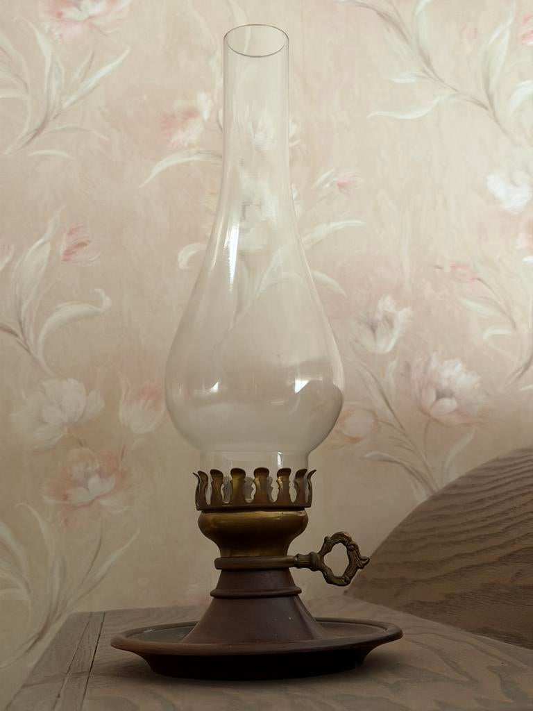 Vintage olielamp, Antiek en Kunst, Ophalen