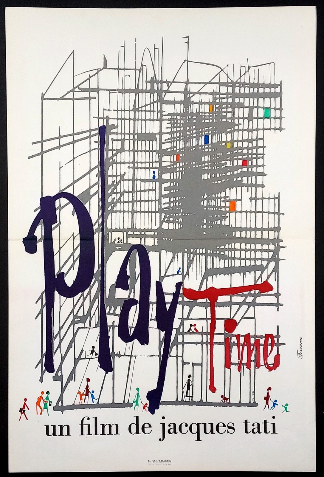TATI Play Time vintage 1967 poster, Verzenden
