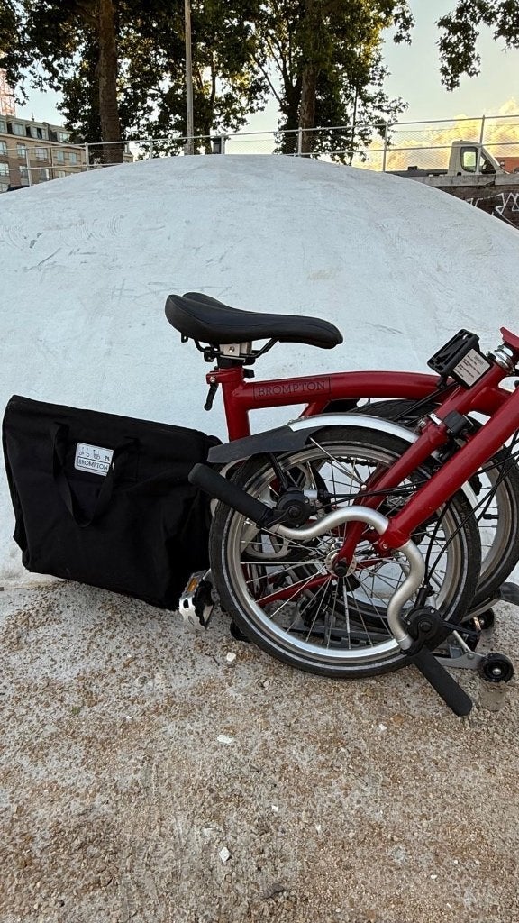 Brompton M6R rode mand met 6 versnellingenbagagerek, Ophalen, Brompton, Velgrem, 14 tot 16 inch