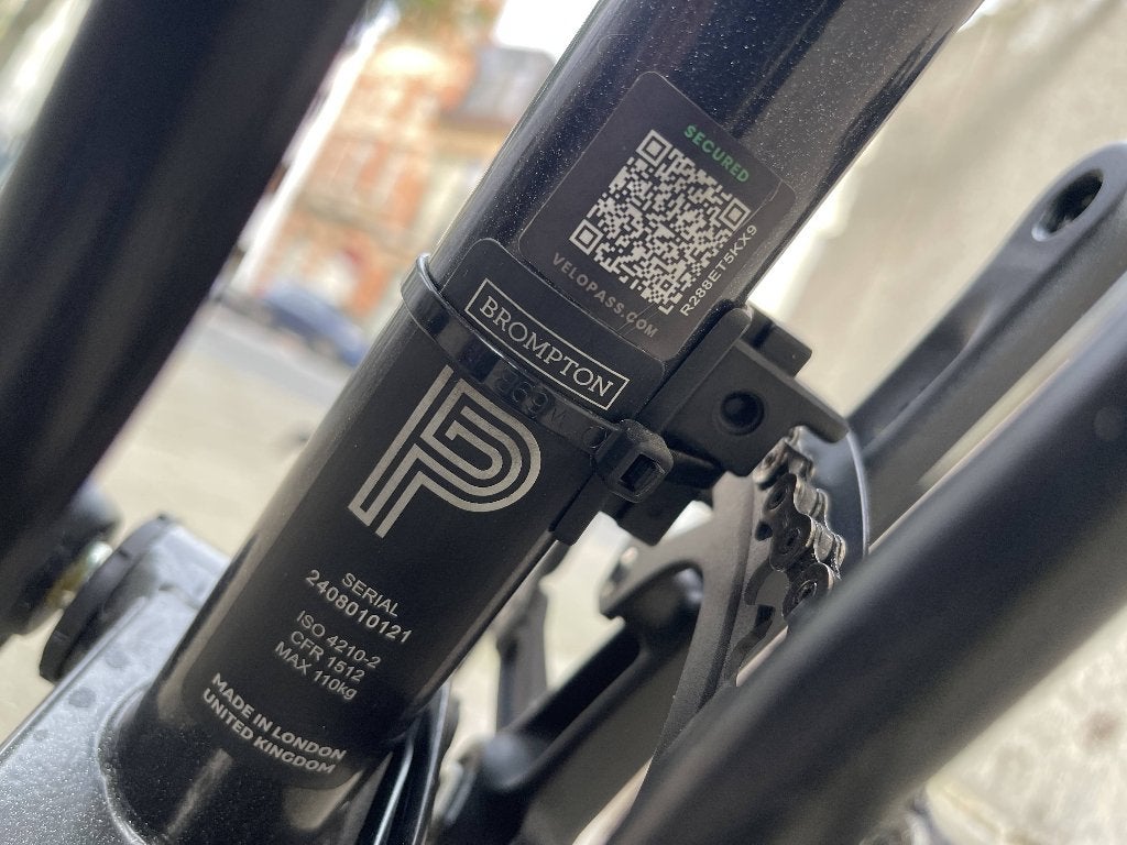 Brompton P-LINE S4L Folding Bike with Titanium Ends -, Vélos & Vélomoteurs, Frein sur jante, Brompton, Comme neuf, Enlèvement