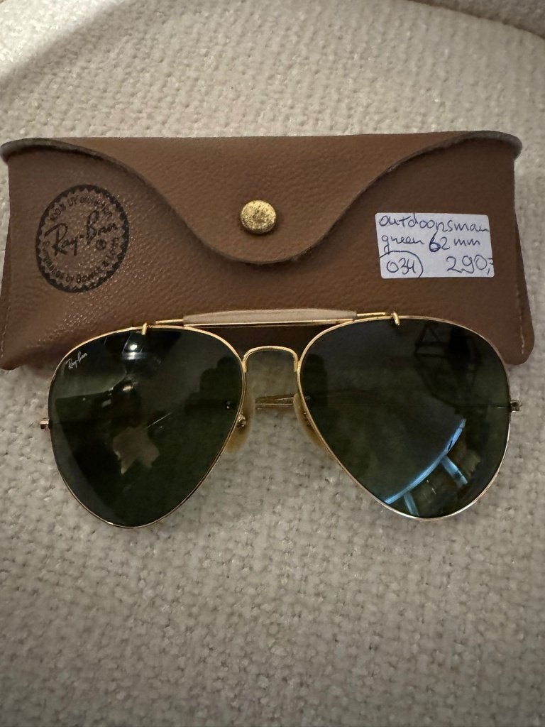 Vintage B&L Ray-Ban Aviator Outdoorsman 62mm zonnebril O34, Enlèvement ou Envoi, Autres couleurs, Comme neuf, Ray-Ban