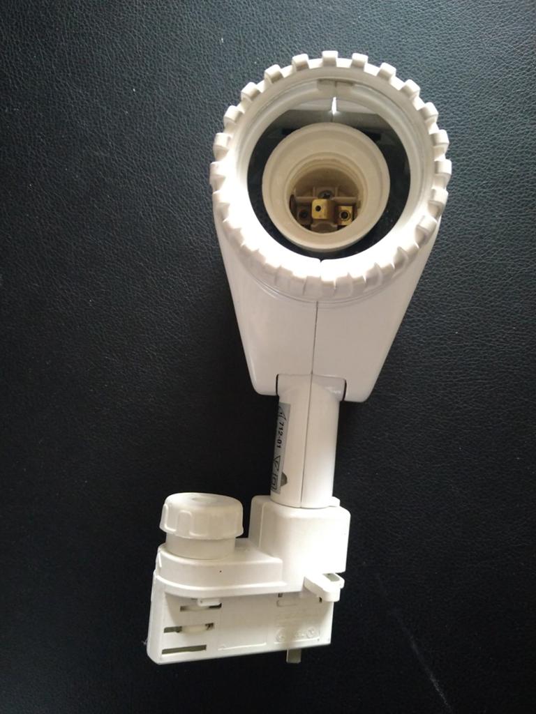 6 Witte spots voor driefasige rails (ERCO of gelijkaardig), Huis en Inrichting, Ophalen, Gebruikt, Metaal of Aluminium, Led