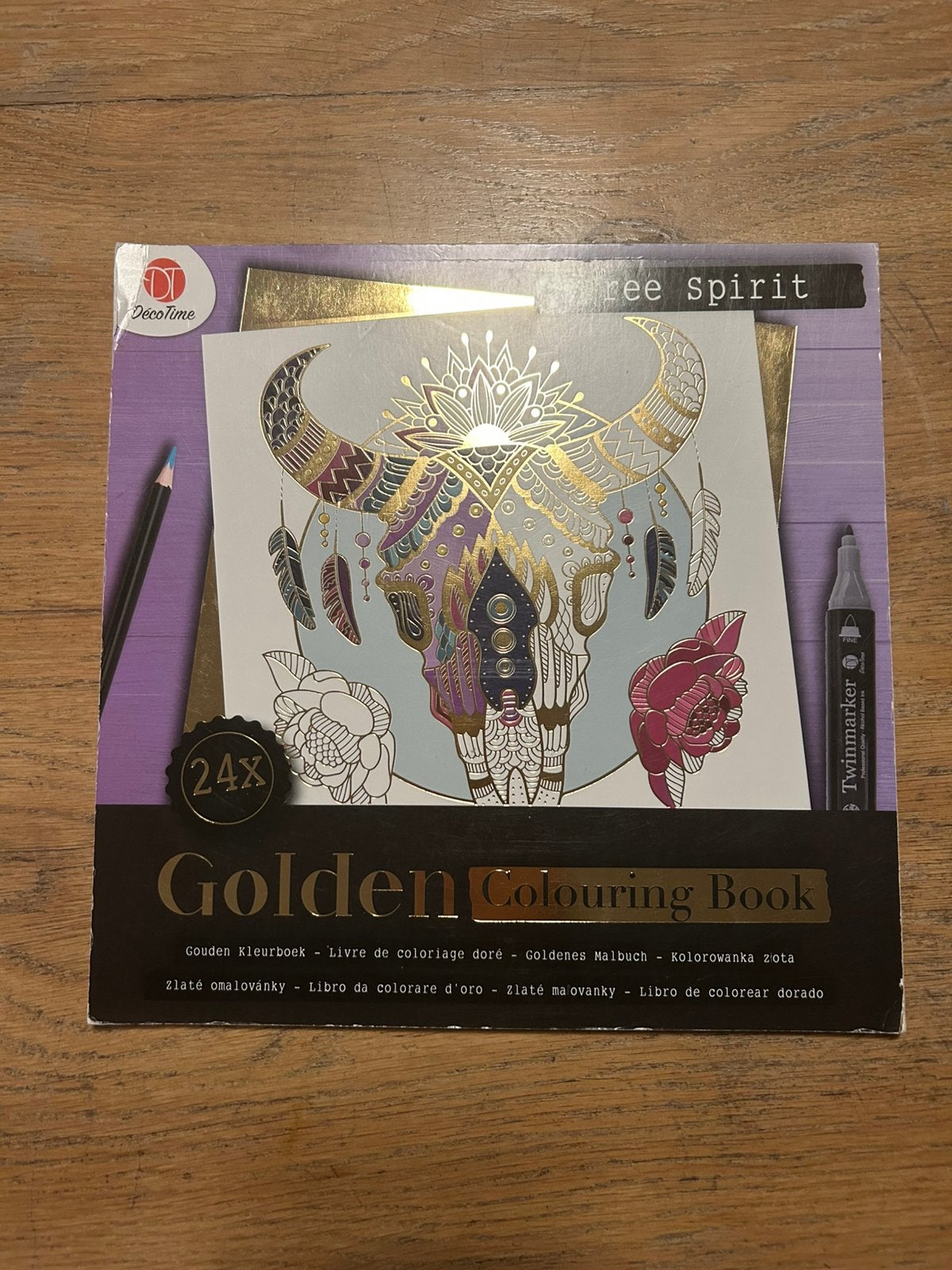 Golden colouring Book Free Spirit Deco Time, Overige thema's, Meerkleurig, Ophalen of Verzenden, Zo goed als nieuw