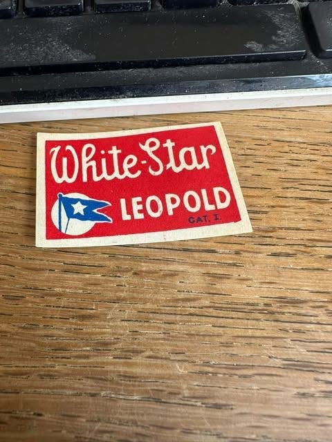 luciferdoos etiket label White star Leopold, Verzamelen, Ophalen of Verzenden, Nieuw, Overige typen, Overige merken