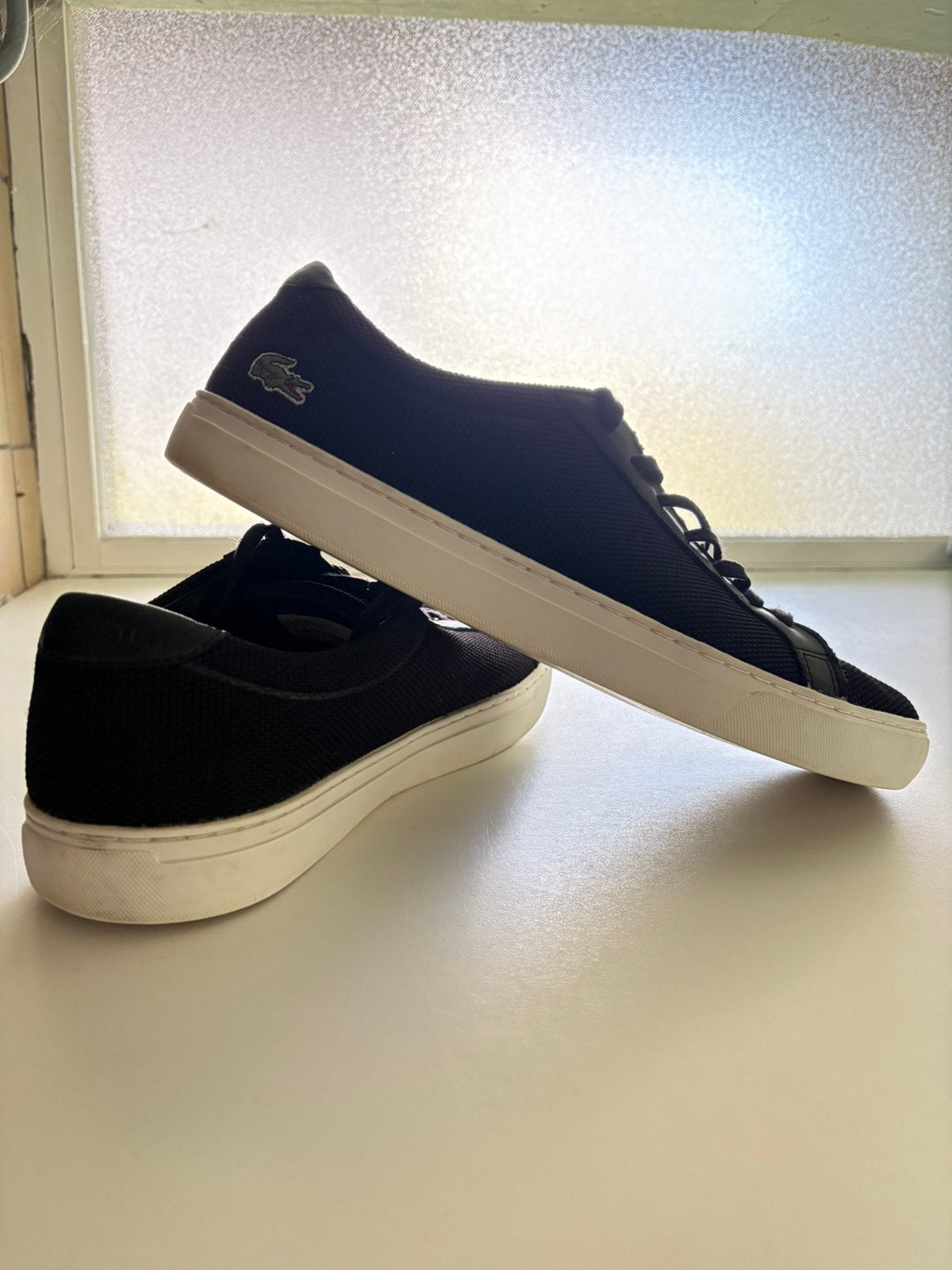 Baskets Lacoste L.12.12 – Noir – Taille 46, Ophalen of Verzenden, Zo goed als nieuw, Zwart, Sneakers