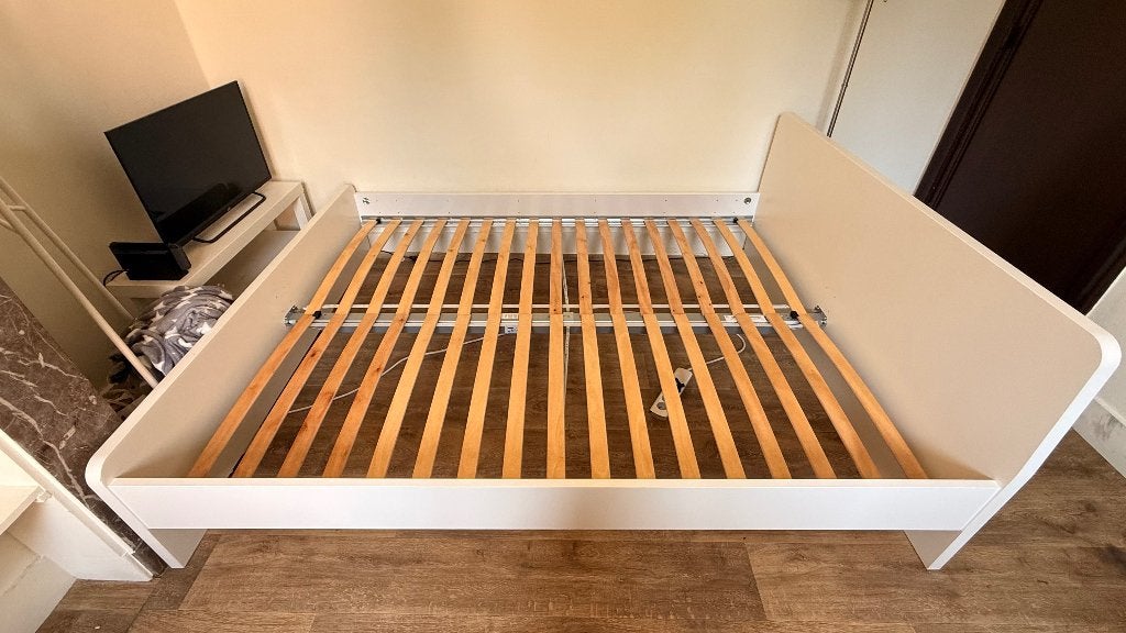 Bed IKEA, Ophalen, Zo goed als nieuw, Wit, 160 cm