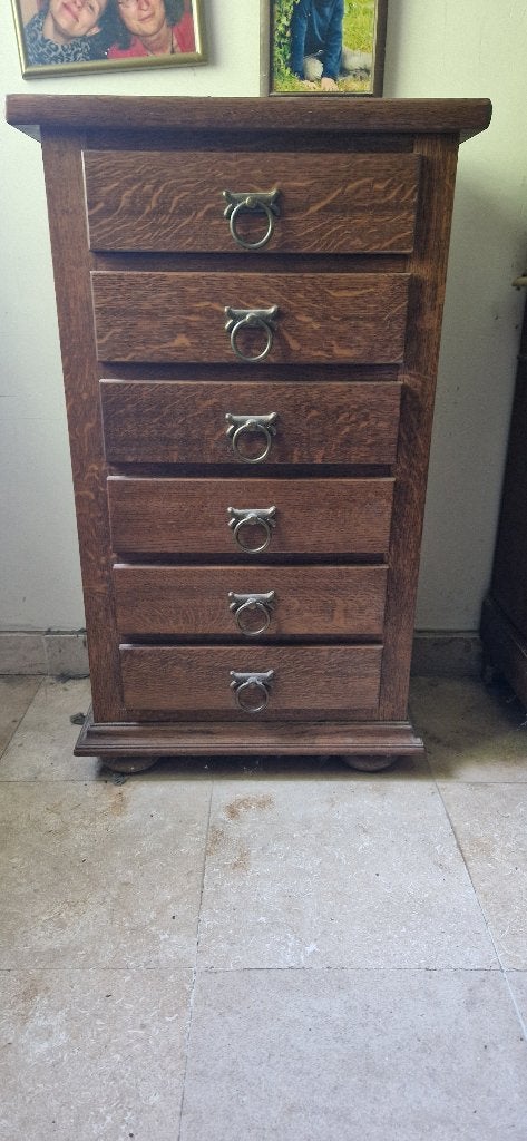 Commode ancienne 6 tiroirs, 5 tiroirs ou plus, Enlèvement, Utilisé