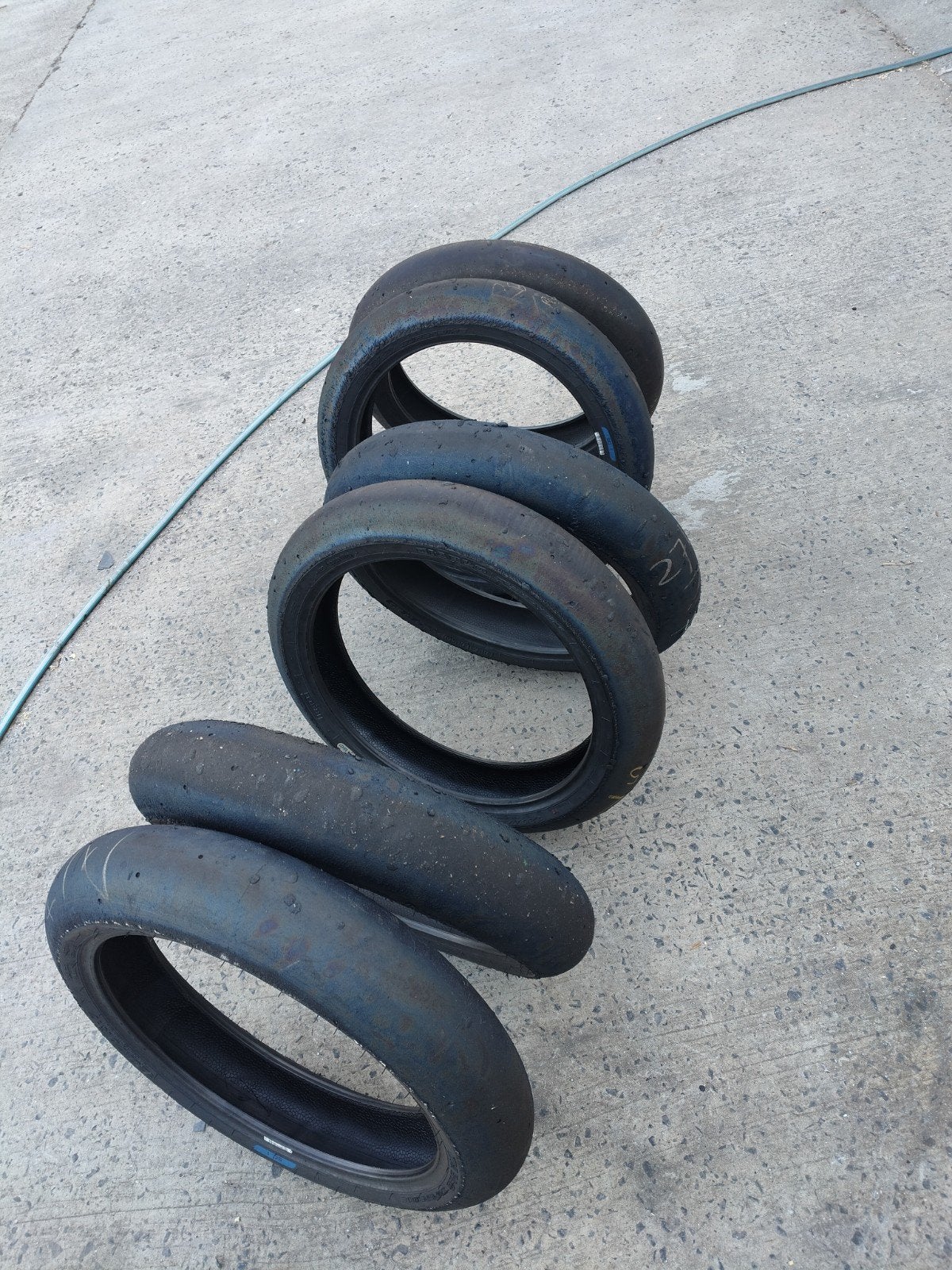 6 Pirelli diablo superbiker sc1 slicks te koop 120/70/r17, Motoren, Ophalen