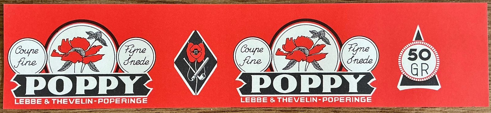 TABAK POPPY/LEBBE & THEVELIN/POPERINGE/tabakswikkel, Ophalen of Verzenden, Zo goed als nieuw, Verpakking