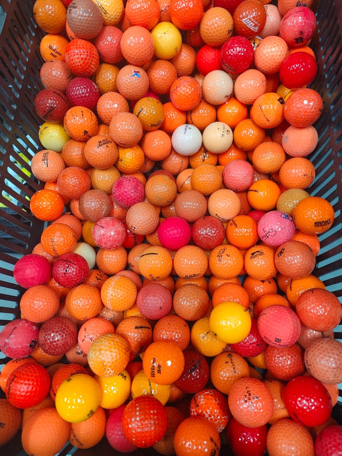 Oranje/Rode golfballen 100 stuks, Ophalen of Verzenden