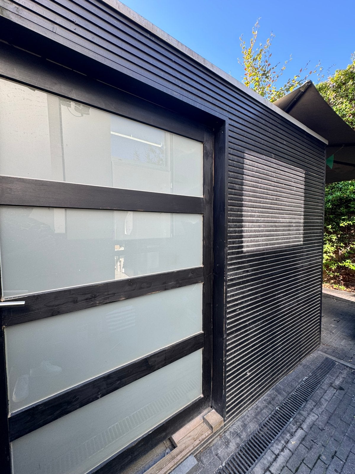 Tuinhuis zwart, Tuin en Terras, Ophalen, Gebruikt, Hout, Tuinhuis