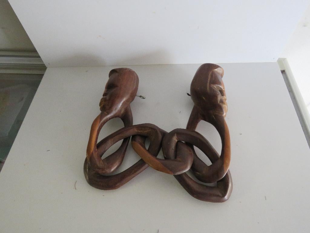 Afrikaanse houten huwelijksketting, Antiek en Kunst, Ophalen of Verzenden, Afrika, Man