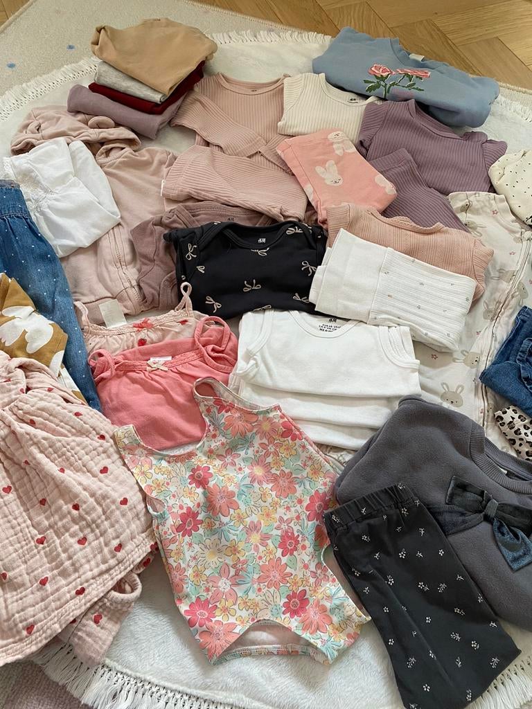 62 68 groot pakket babykleding meisjeskleding H&M Tao next, Ophalen, Zo goed als nieuw, Maat 62
