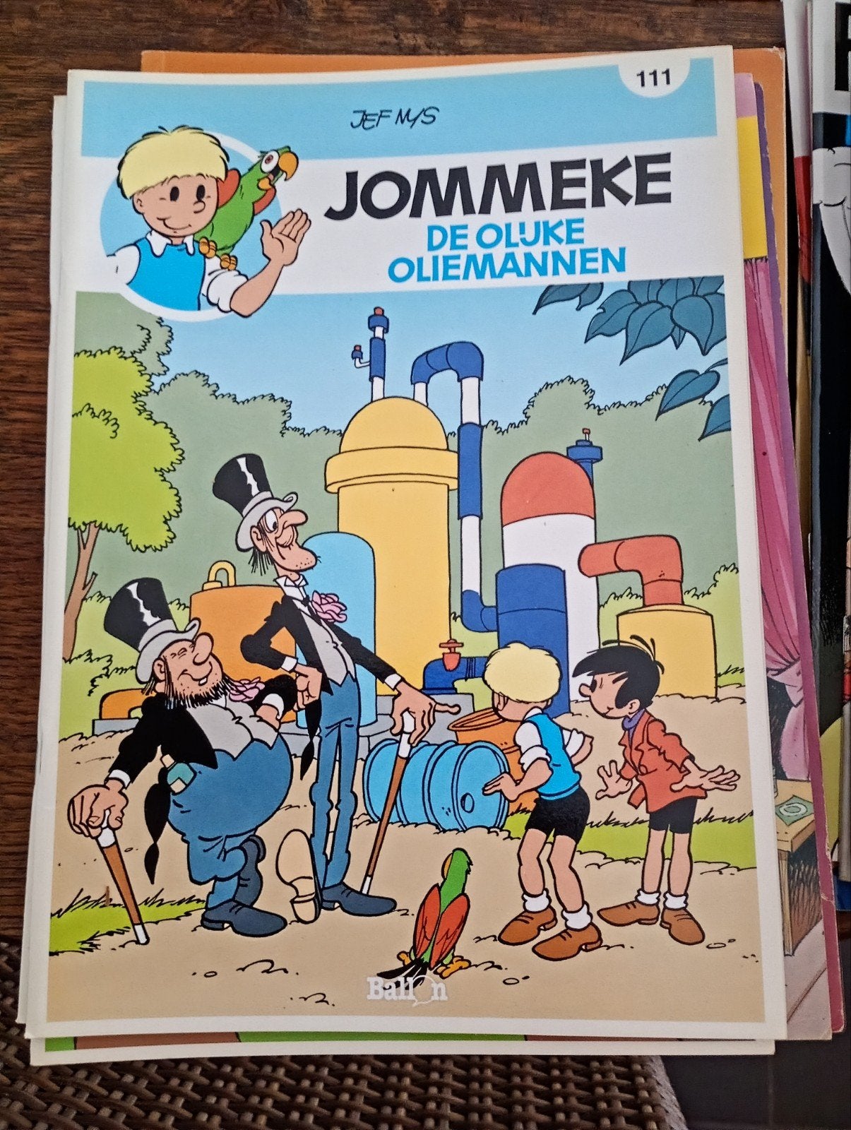 Jommeke, De olijke oliemannen, Boeken, Ophalen