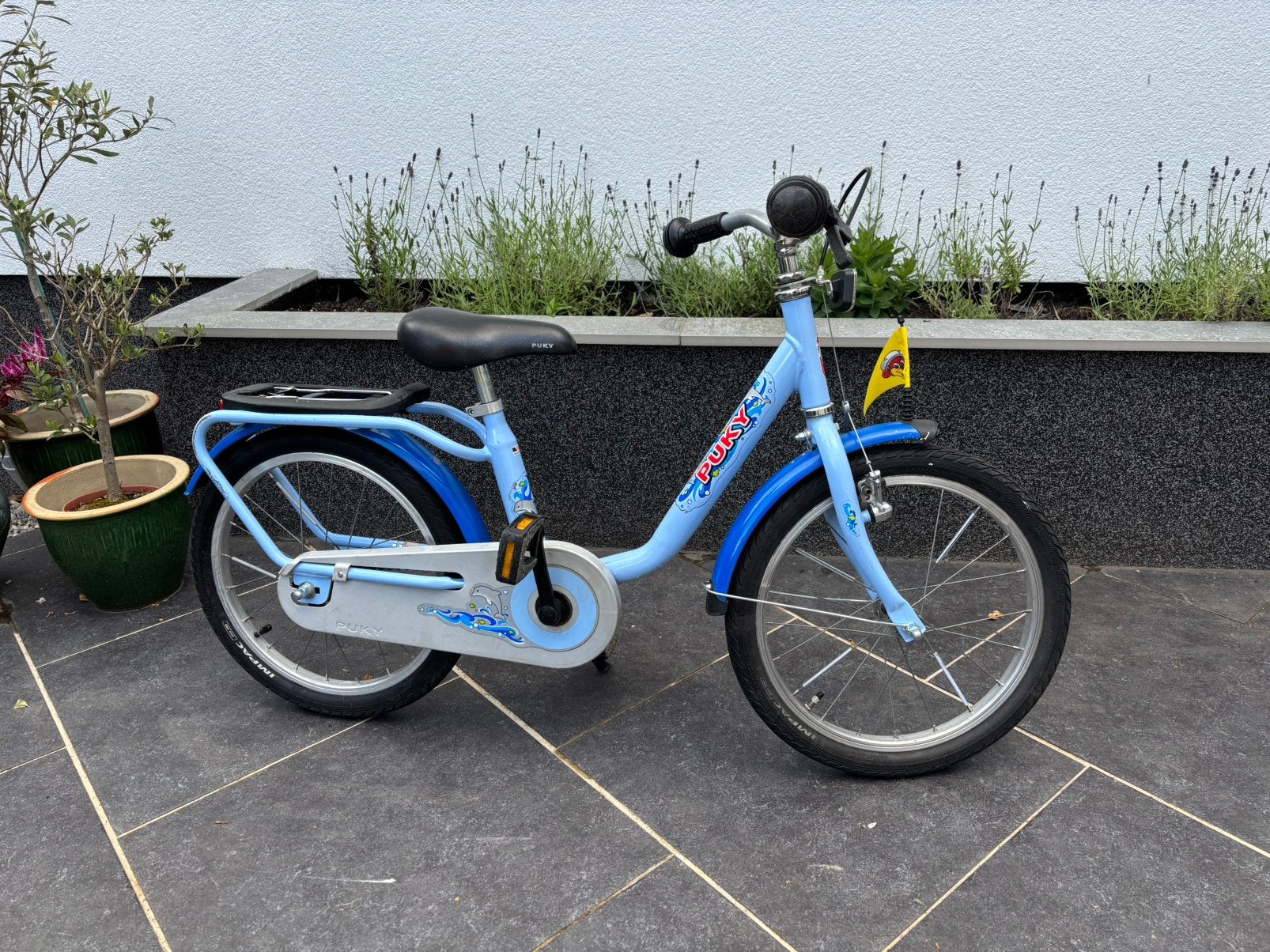 Puky 18 inch kinderfiets blauw, Ophalen, Gebruikt, Terugtraprem, 18 inch