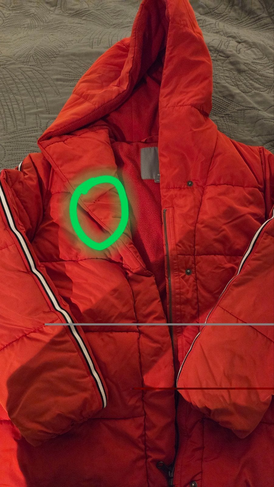 Winterjas kinderen, Ophalen