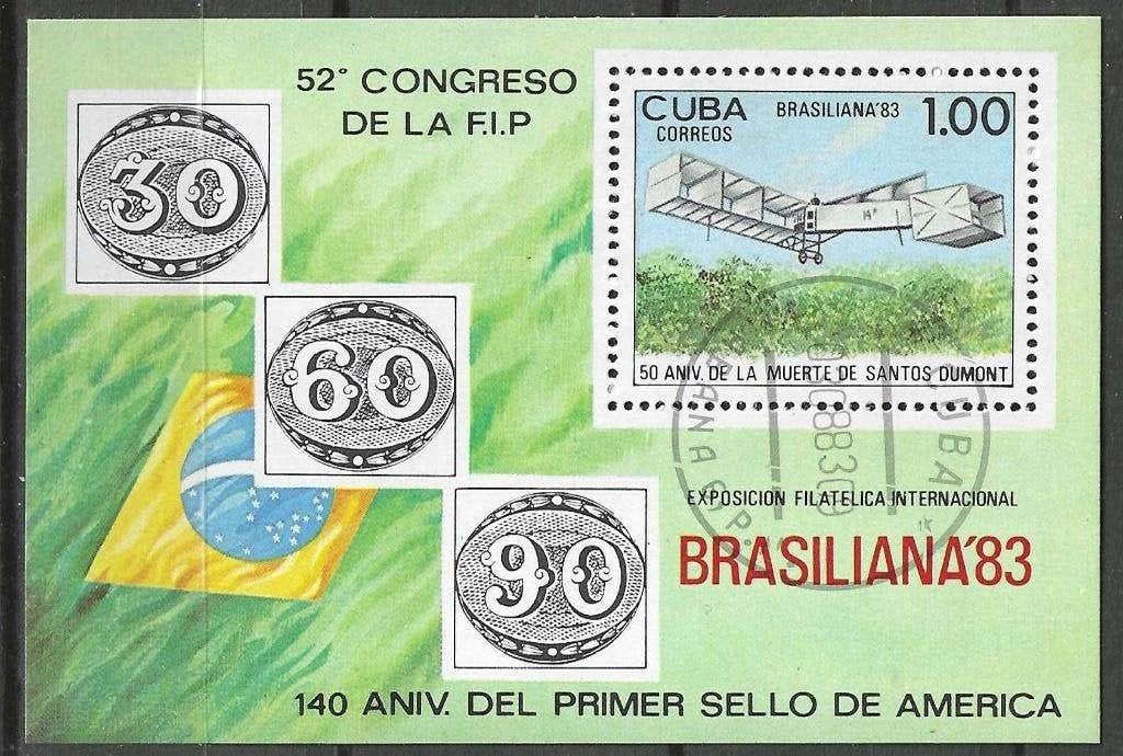 Cuba 1983 - Bloc 77 d'Yvert - Exposition philatélique (ST), Envoi, Affranchi