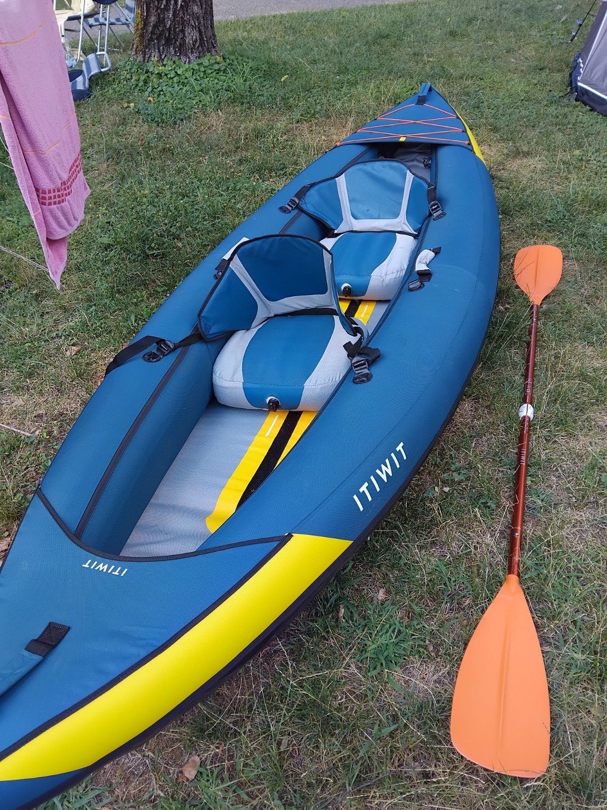 Opblaasbare kayak Itiwit, Watersport en Boten, Ophalen, Zo goed als nieuw, Twee personen