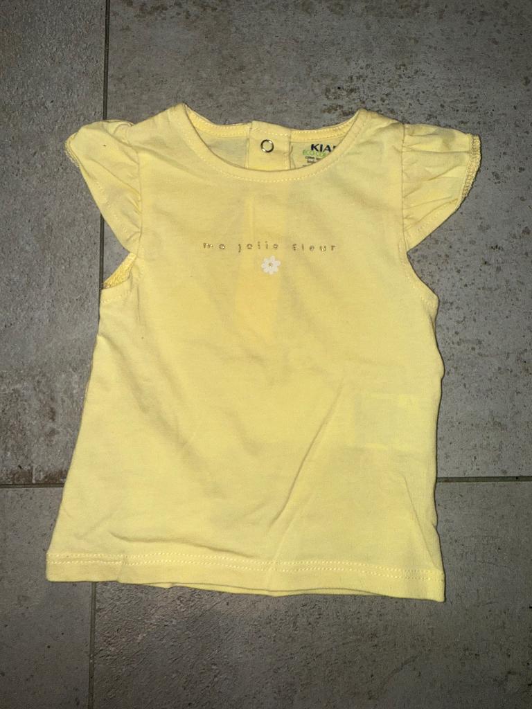 Blouse Kiabi jaune ma jolie fleur, Enlèvement ou Envoi, Chemisette ou Manches longues, Fille, Neuf