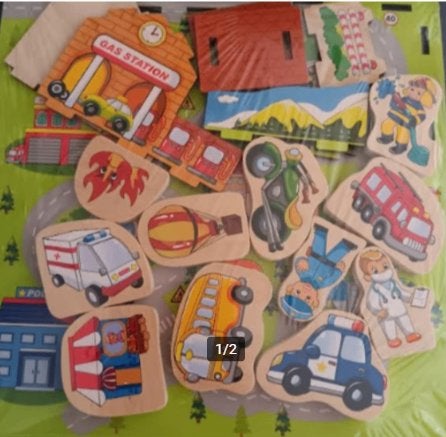 Puzzle bois junior 2 à 5 ans NEUF, Enfants & Bébés, Neuf, Enlèvement ou Envoi, 2 à 4 ans, 10 à 50 pièces