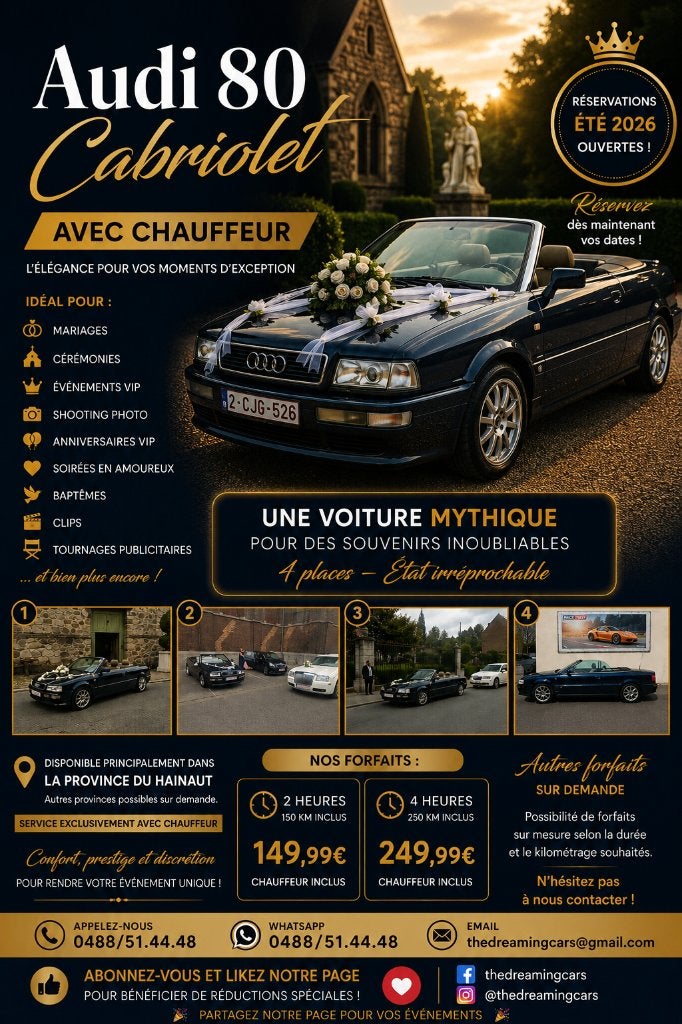 Promo Rental Audi Cabriolet voor bruiloft, ceremonie,, Auto diversen, Tuning en Styling, Ophalen