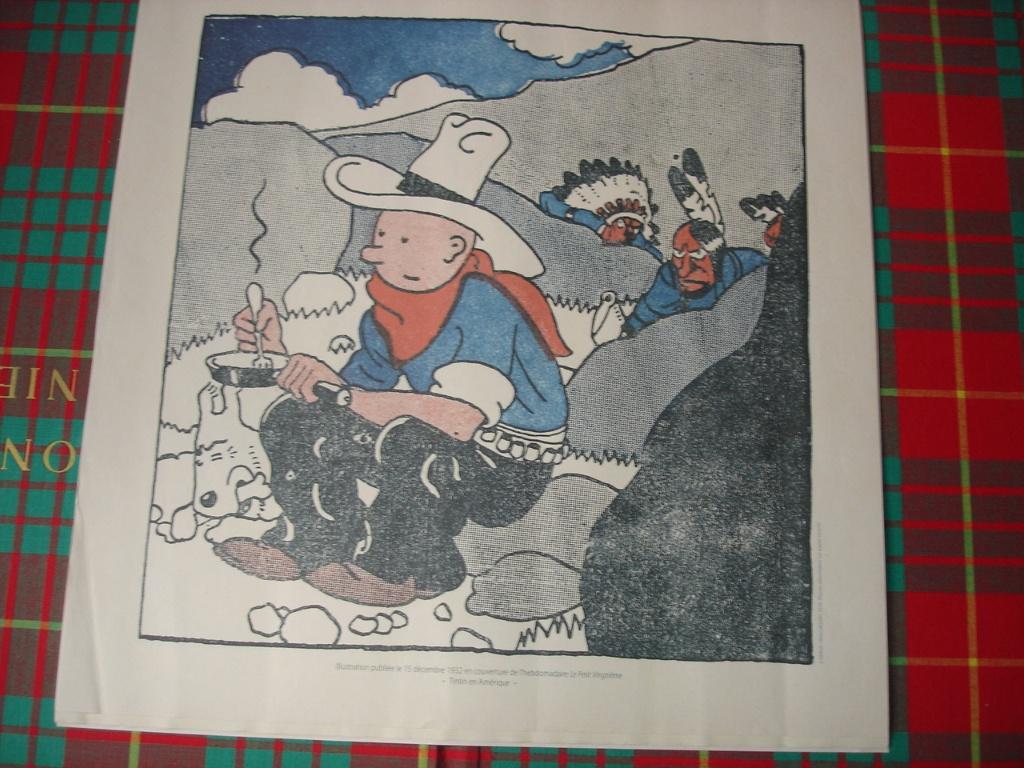 Hergé Moulinsart 2019 reproductie TinTin a l'Amerique, Verzamelen, Stripfiguren, Zo goed als nieuw, Plaatje, Poster of Sticker