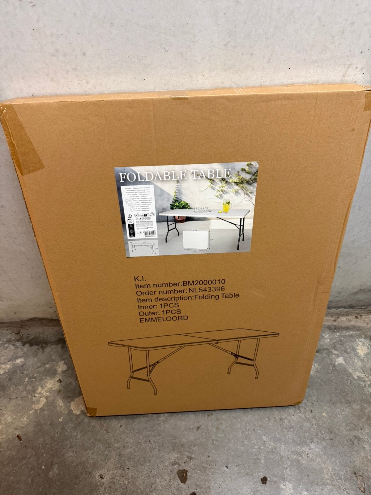 Table pliante - 180 x 70 cm, Enlèvement, Comme neuf