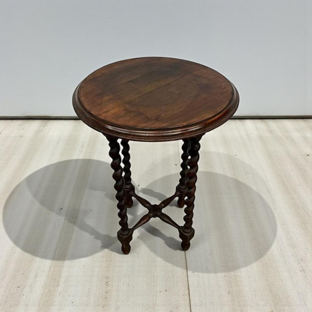 vintage houten bijzettafel / plantentafel, Antiek en Kunst, Antiek | Meubels | Tafels, Verzenden