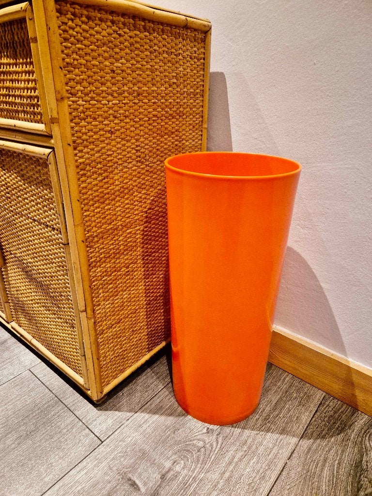 Vintage oranje paraplubak, Ophalen, Zo goed als nieuw, Kunststof