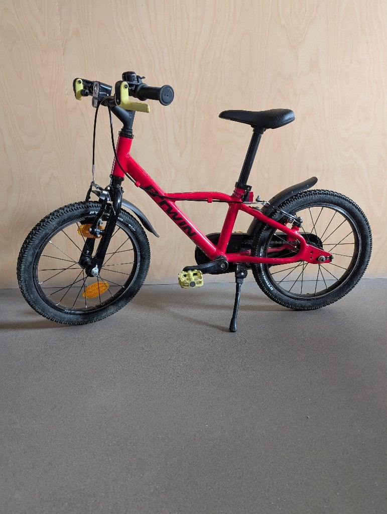 B'TWIN 16inch rood racing kinderfiets, Ophalen, Velgrem, B-Twin, 16 tot 20 inch