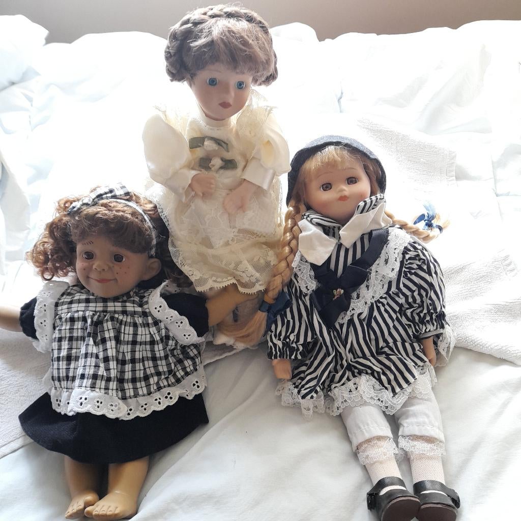 3 poppen 2 stenen poppen, Verzamelen, Ophalen, Zo goed als nieuw