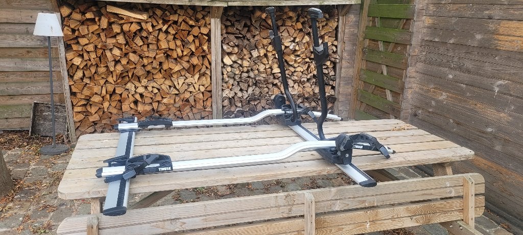 Thule fietsdrager voor dak, Auto diversen, Fietsendragers, Ophalen, Brede banden, Zo goed als nieuw, Dakdrager
