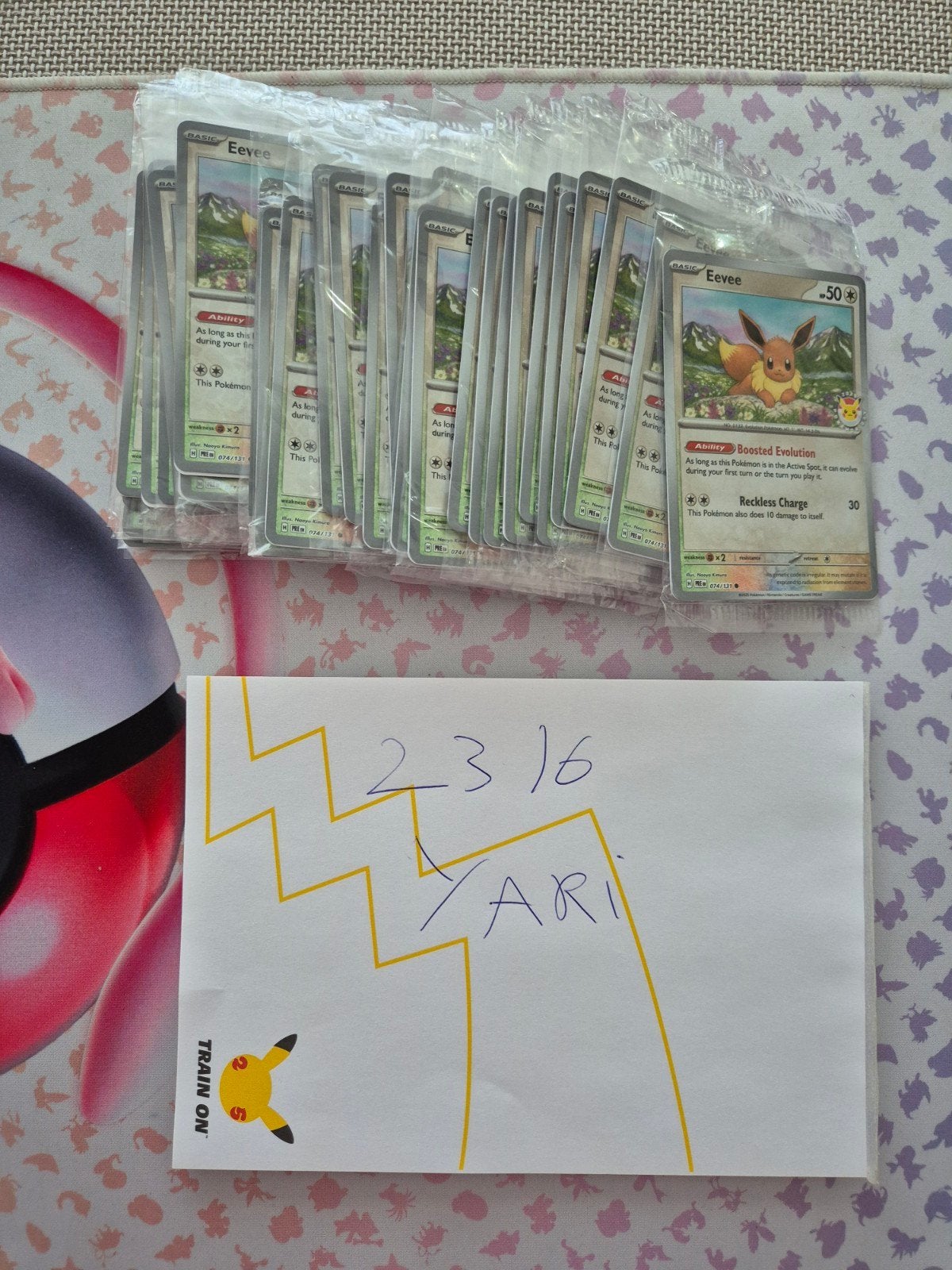 Eevee pokeday stamped, Hobby en Vrije tijd, Scrapbooking, Ophalen of Verzenden, Nieuw