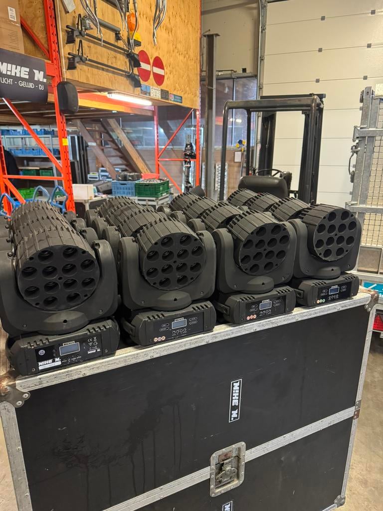 16x Shehds LED WASH/BEAM Moving Head 12x12W RGBW, Muziek en Instrumenten, Licht en Laser, Ophalen, Gebruikt, Licht