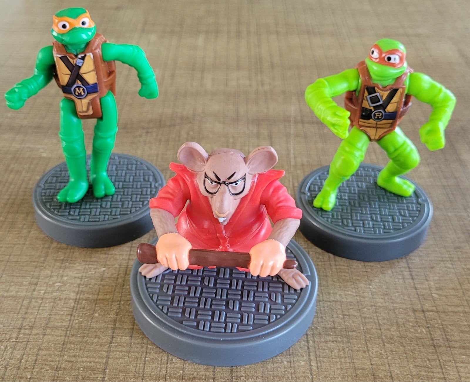 Teenage Mutant Ninja Turtles: 3 verzamelfiguurtjes, Ophalen of Verzenden, Zo goed als nieuw